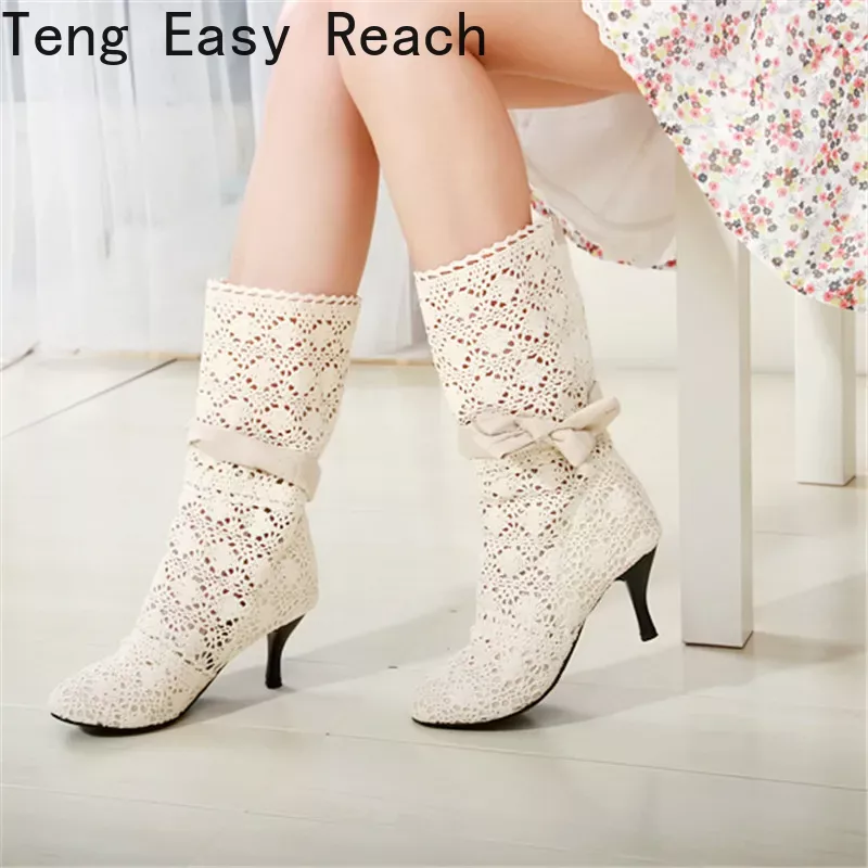 Women Shoes Xxl - Crochet Summer Boots 2024 New Shoes