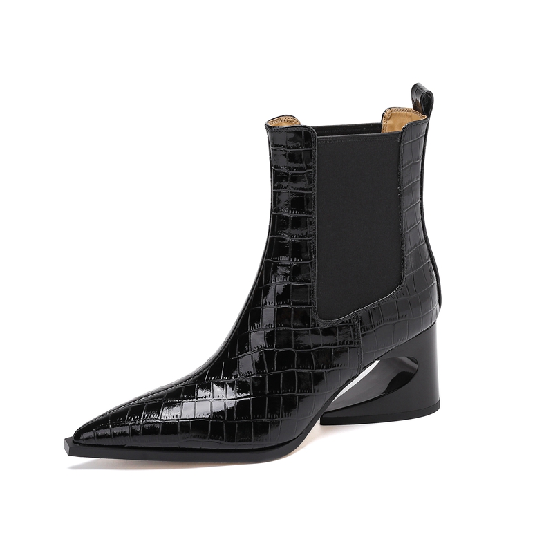 Women's new leather embossed p - Women'S Shoes Chelsea avaliação e preço