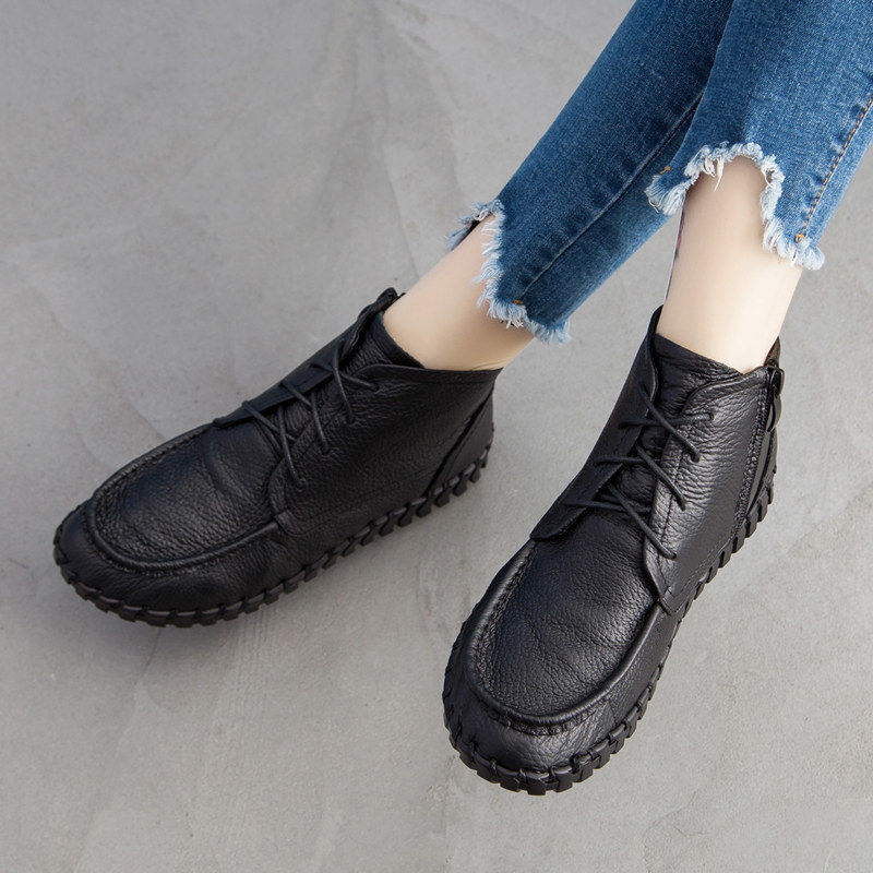 Real Leather Boots Women's Aut - Women'S Shoes Chelsea avaliação e preço