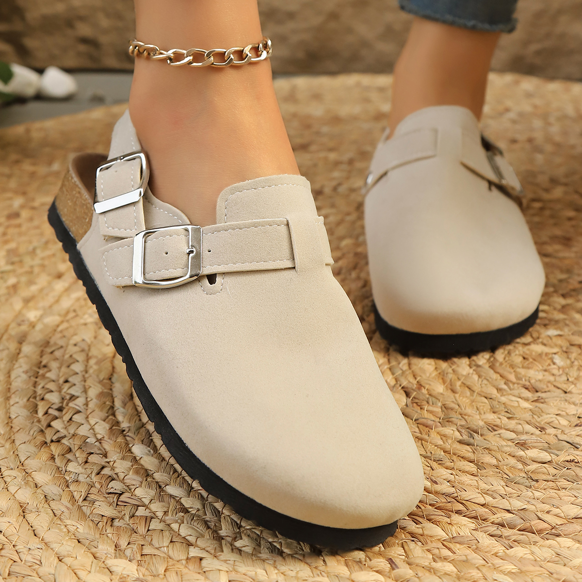 Litfun Suede Women's Clogs wit - Women'S Shoes With Arch Support avaliação e preço