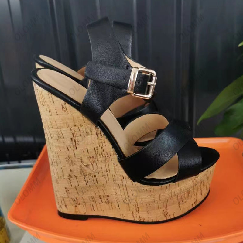 Olomm Handmade Women Summer Sa - Cork Wedge Sandal avaliação e preço