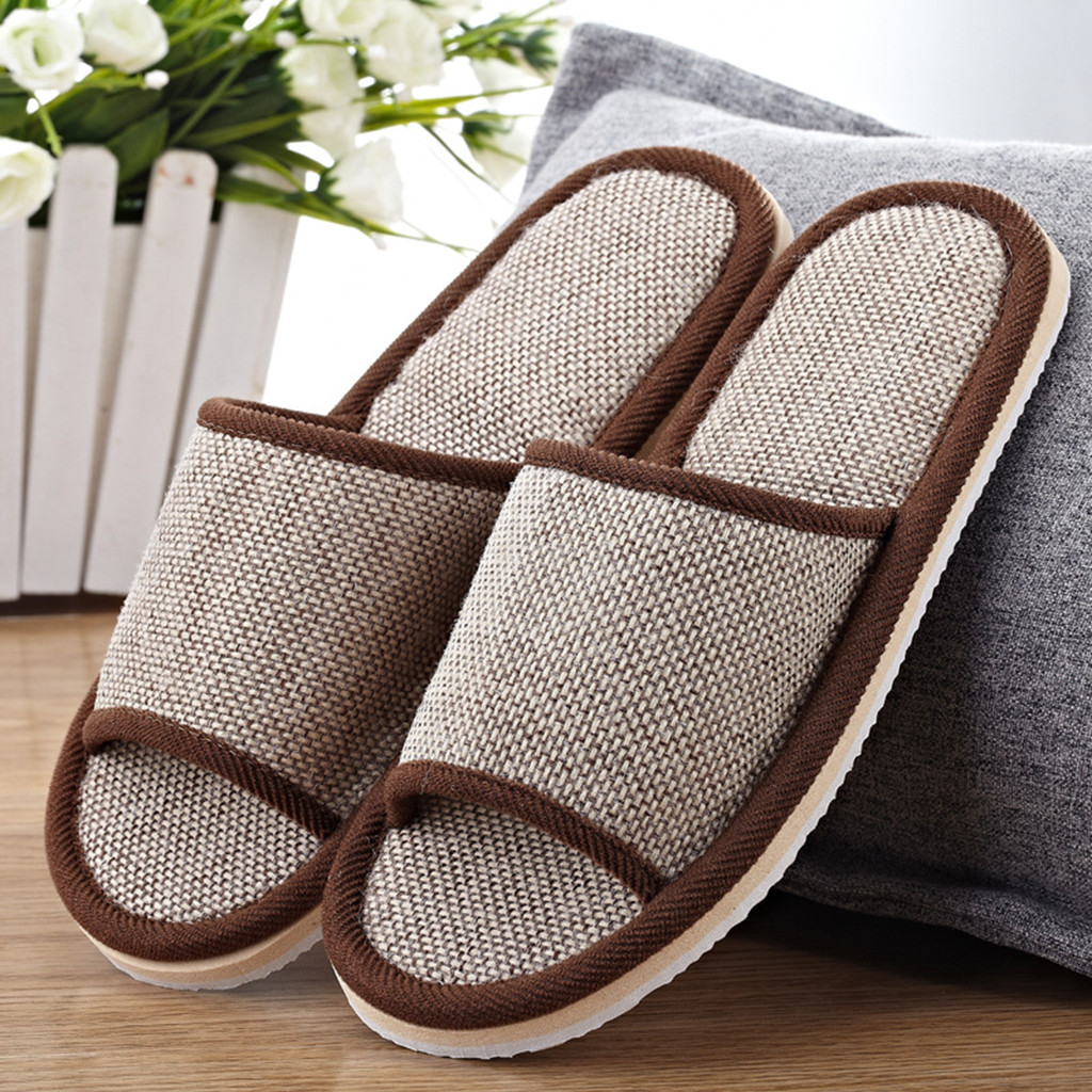 Linen Slippers For Men And Wom - Women'S Shoes For Flat Feet avaliação e preço