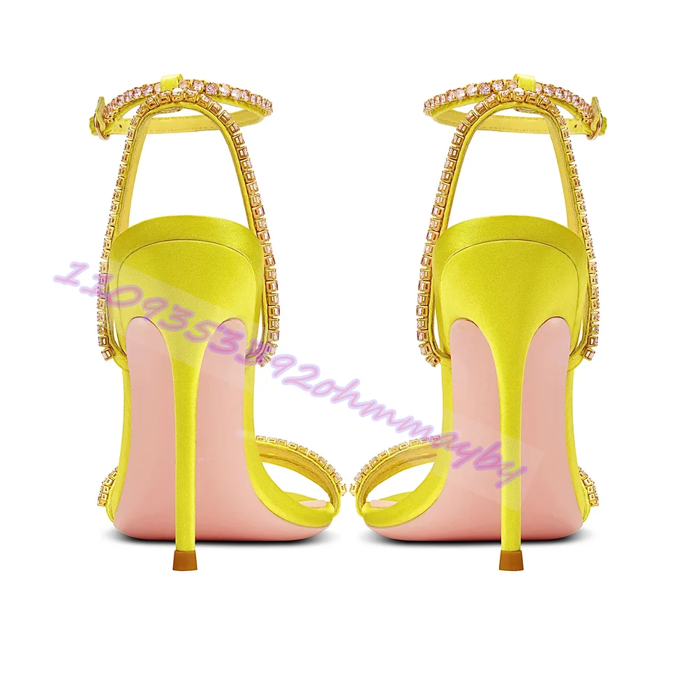 Rhinestone Yellow High Heels S - Women'S Shoes Yellow avaliação e preço