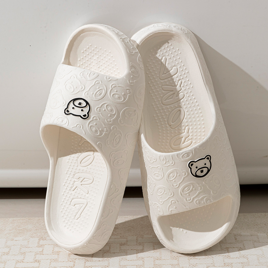 Printting Cute Bear Women Slip - Women'S Shoes For Flat Feet avaliação e preço