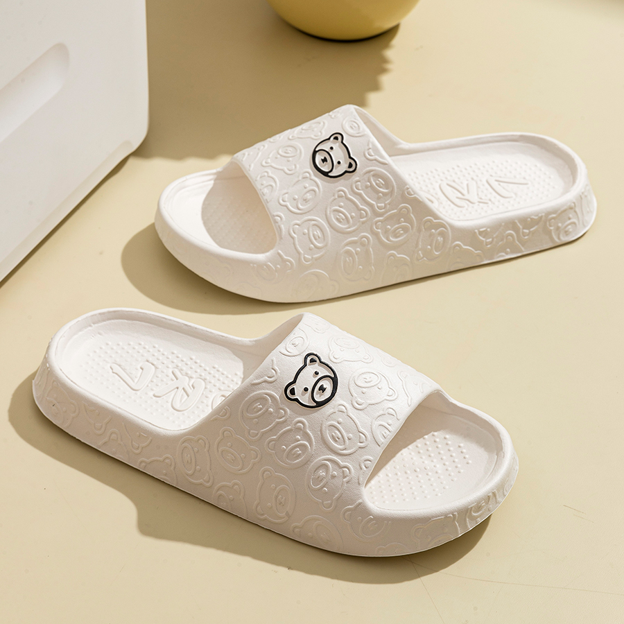 Printting Cute Bear Women Slip - Women'S Shoes For Flat Feet avaliação e preço