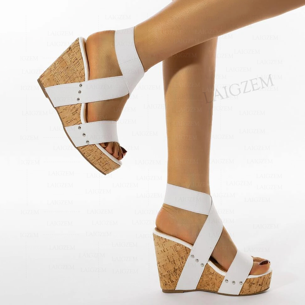 BERZIMER Women Sandals Platfor - Cork Wedge Sandal avaliação e preço