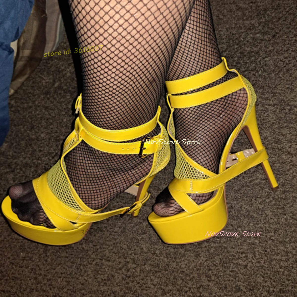 Yellow Open Toe Strappy Sandal - Women'S Shoes Yellow avaliação e preço