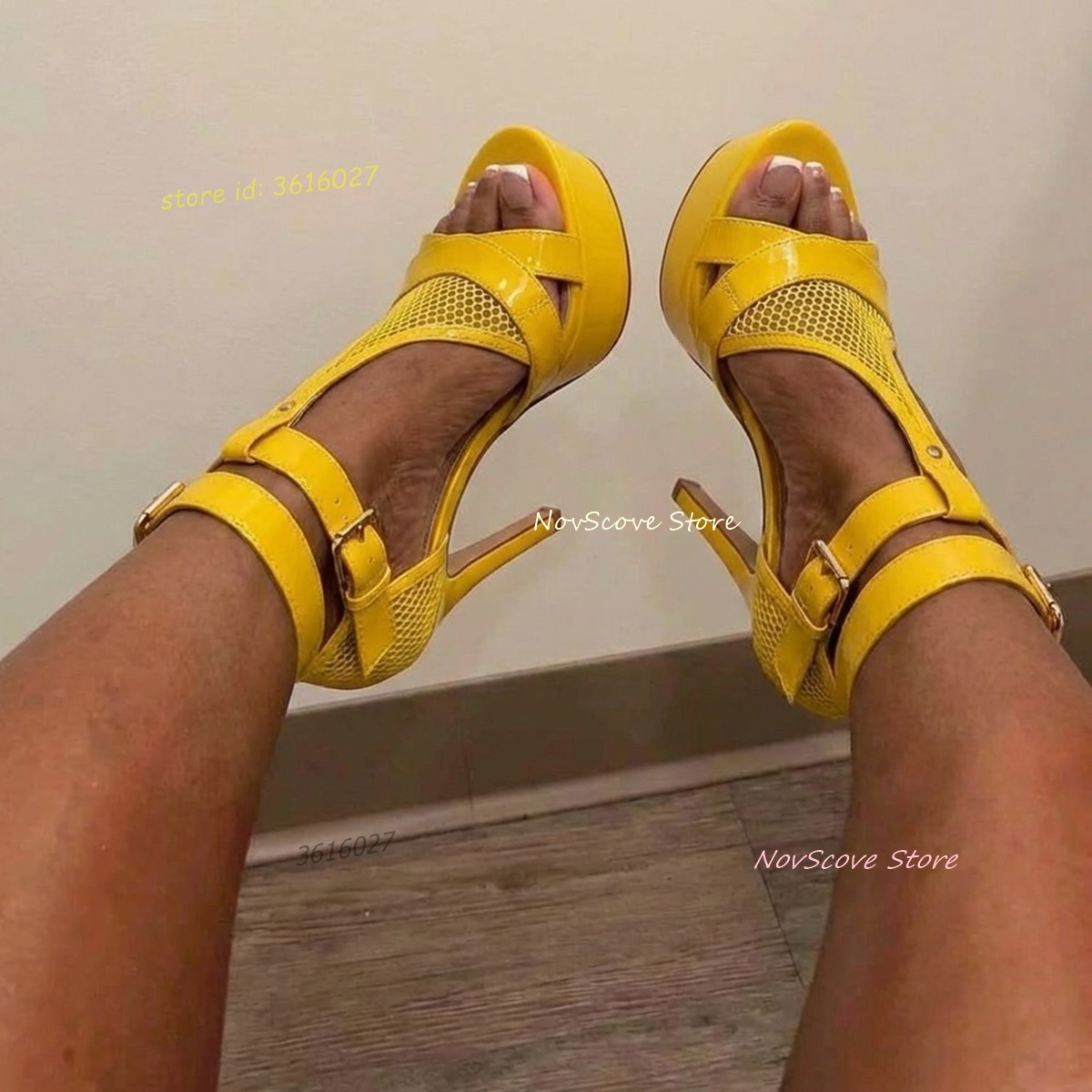 Yellow Open Toe Strappy Sandal - Women'S Shoes Yellow avaliação e preço