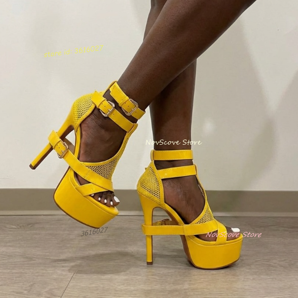 Yellow Open Toe Strappy Sandal - Women'S Shoes Yellow avaliação e preço