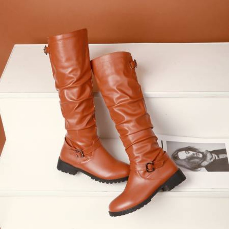2025 Female Zip Leather Knee H - Women'S Shoes Yellow avaliação e preço