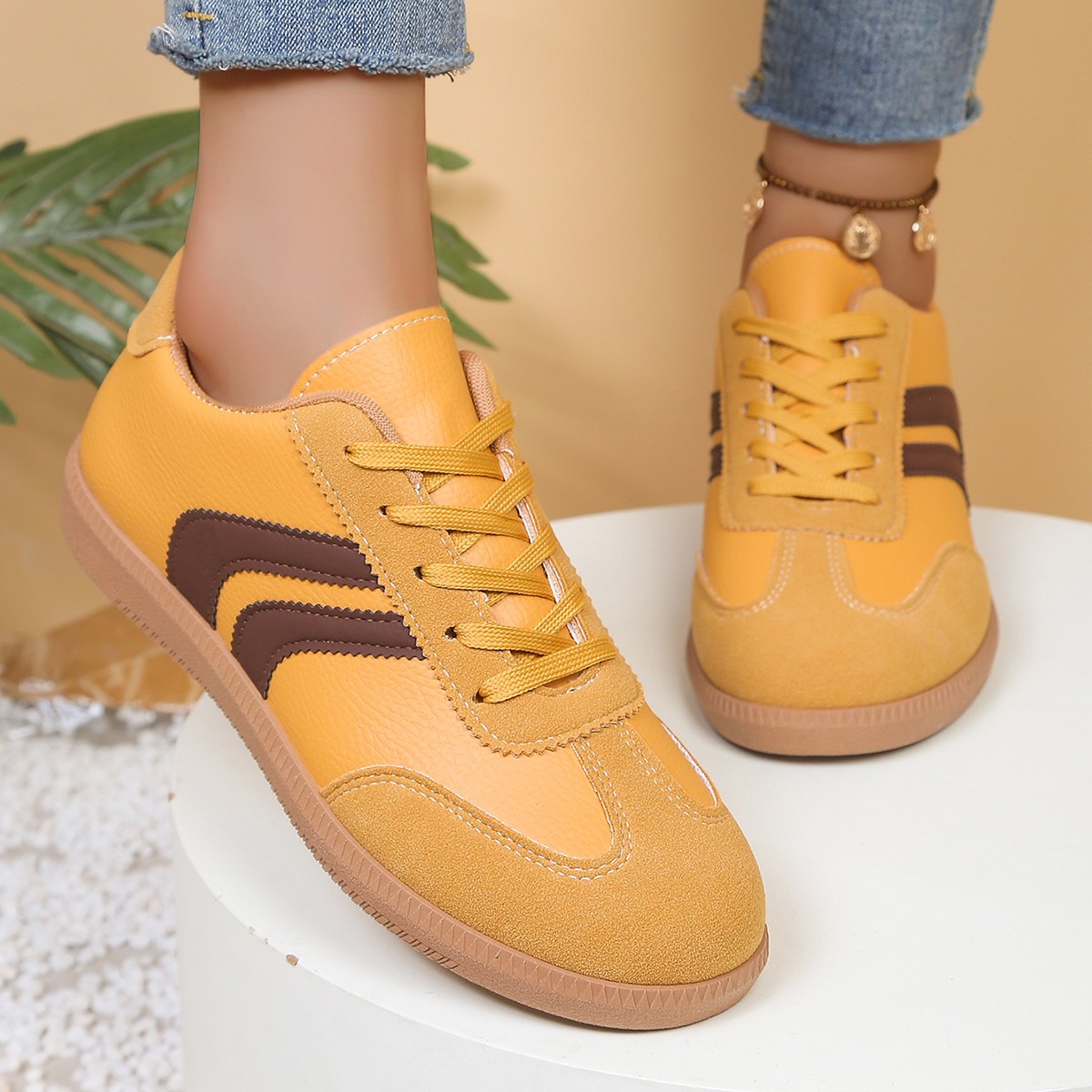 Fashionable Yellow Women's Cas - Women'S Shoes Yellow avaliação e preço