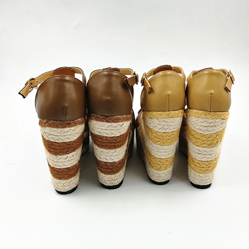 32-39 Women wedges 13.5cm high - Cork Wedge Sandal avaliação e preço
