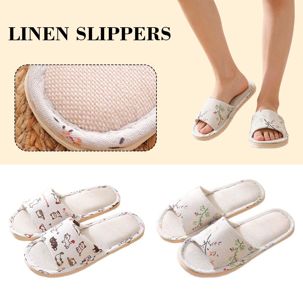 Women Flax Slippers Home Slipp - Women'S Shoes For Flat Feet avaliação e preço