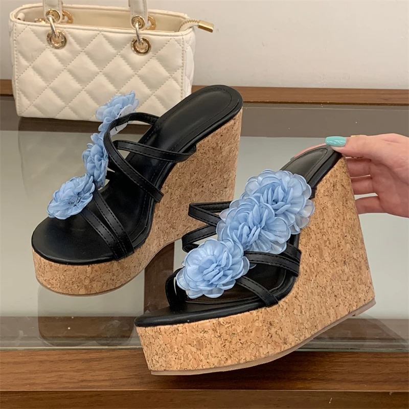 Aneikeh Women Platform Wedge S - Cork Wedge Sandal avaliação e preço