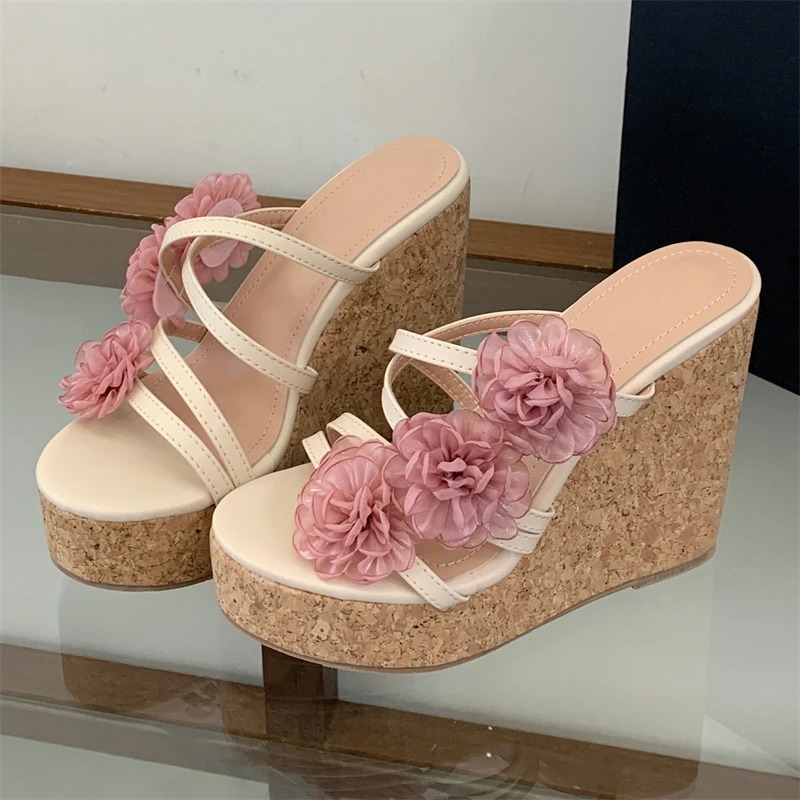 Aneikeh Women Platform Wedge S - Cork Wedge Sandal avaliação e preço