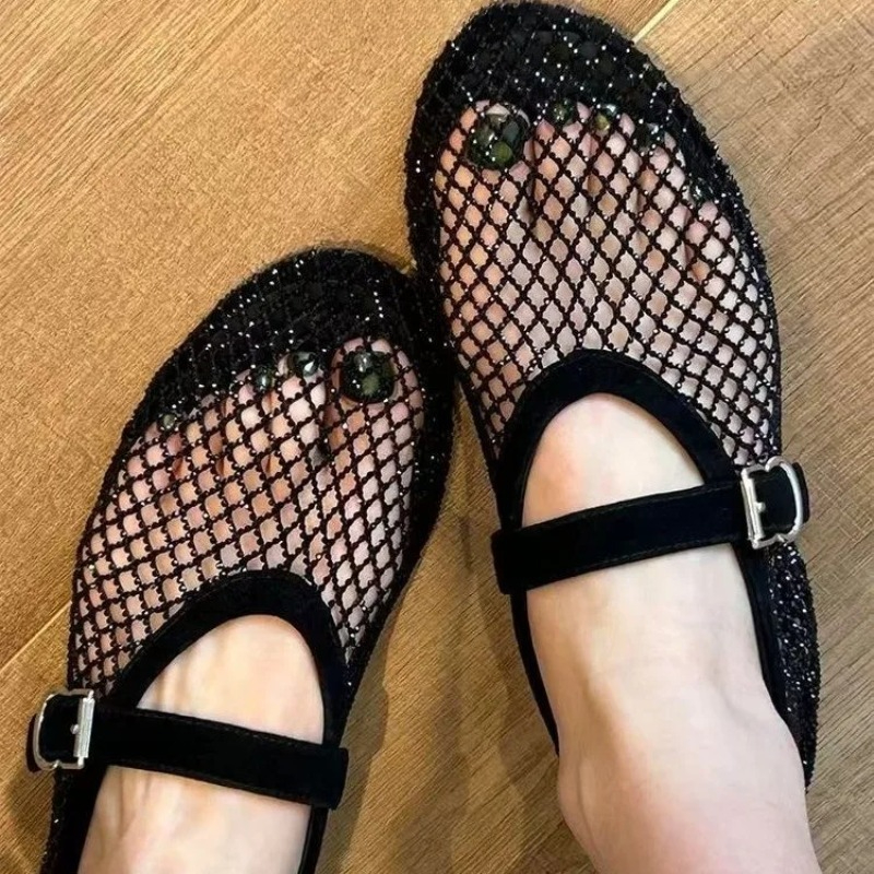 Hollow Rhinestone Baotou Sanda - Women Shoes Sandals avaliação e preço