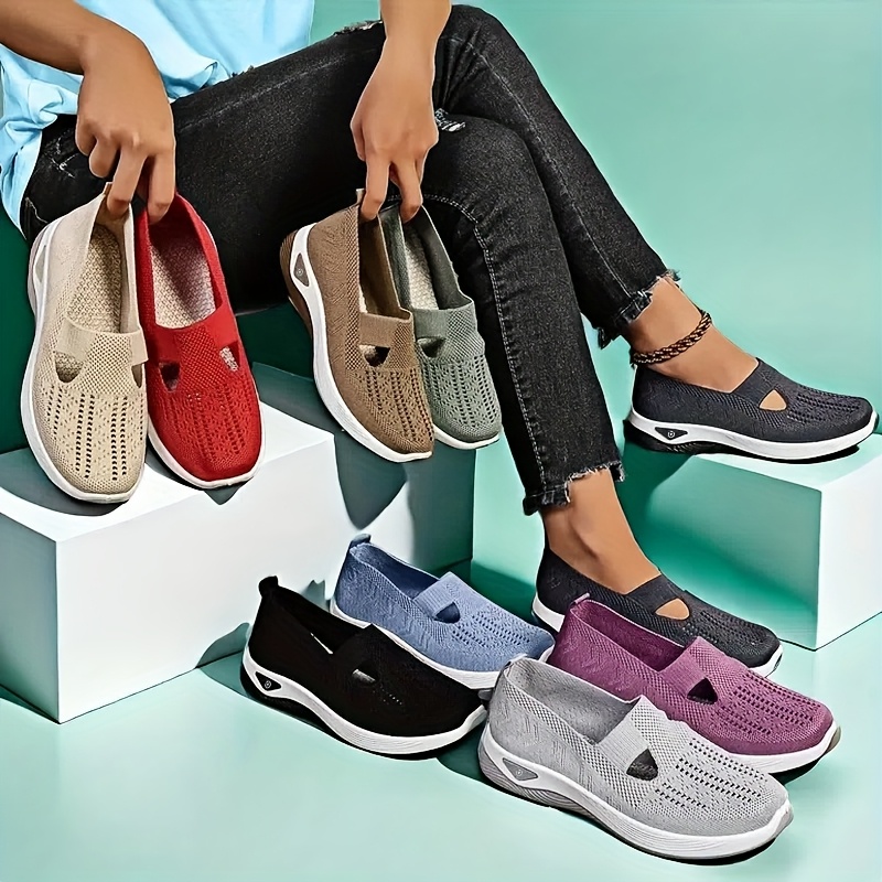 Womens Spring Summer Knit Slip - Women'S Shoes With Arch Support avaliação e preço