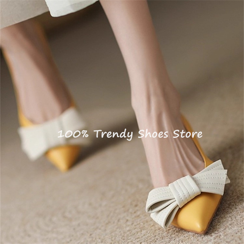Butterfly Knot Decor Women Sli - Women Shoes Sandals avaliação e preço