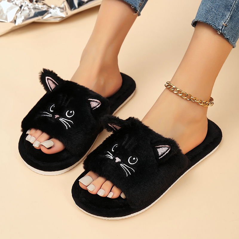 Casual Fluffy Women's Slippers - Women'S Shoes For Flat Feet avaliação e preço