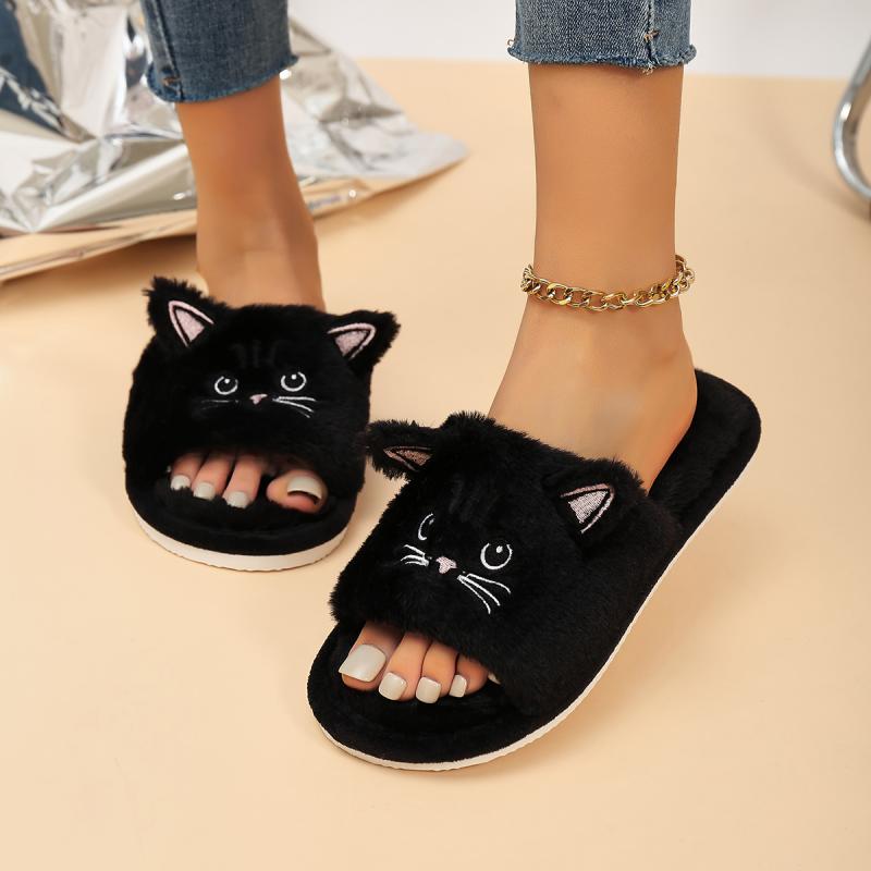 Casual Fluffy Women's Slippers - Women'S Shoes For Flat Feet avaliação e preço