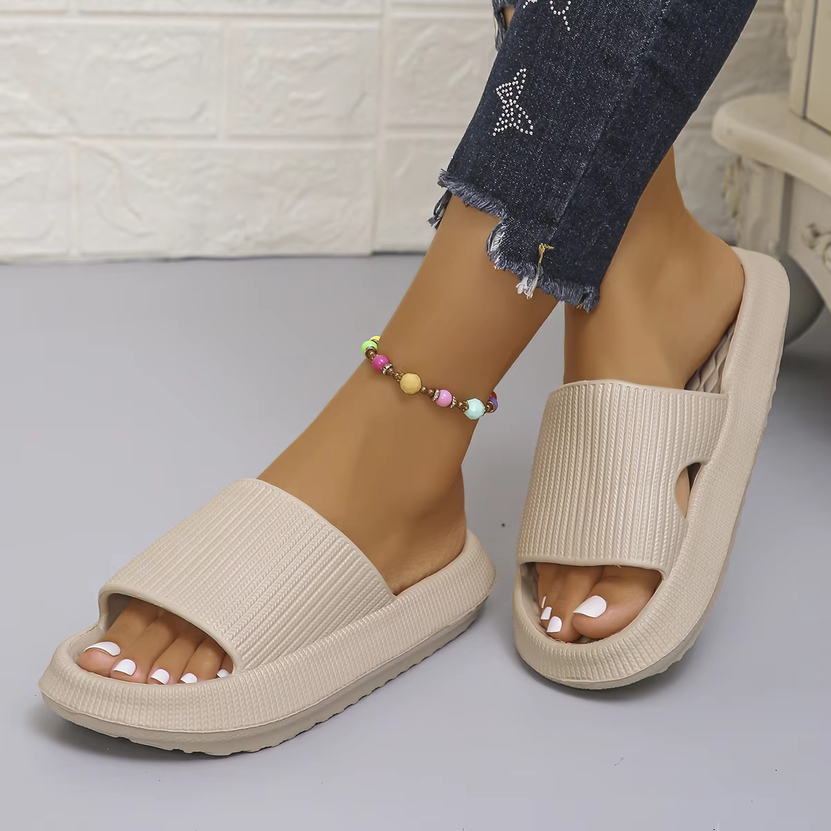 Thick Bottom Cloud Slippers Wo - Women'S Shoes For Flat Feet avaliação e preço