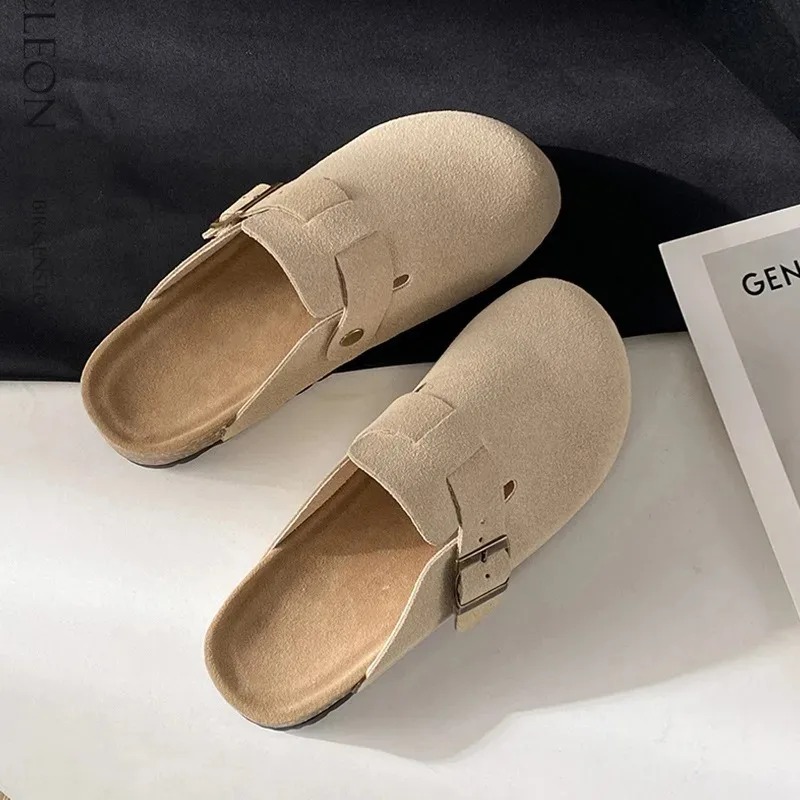 Fashion Women Suede Clogs Slip - Women'S Shoes With Arch Support avaliação e preço