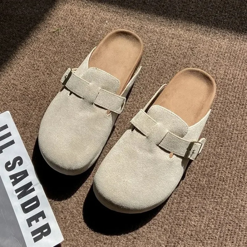 Fashion Women Suede Clogs Slip - Women'S Shoes With Arch Support avaliação e preço