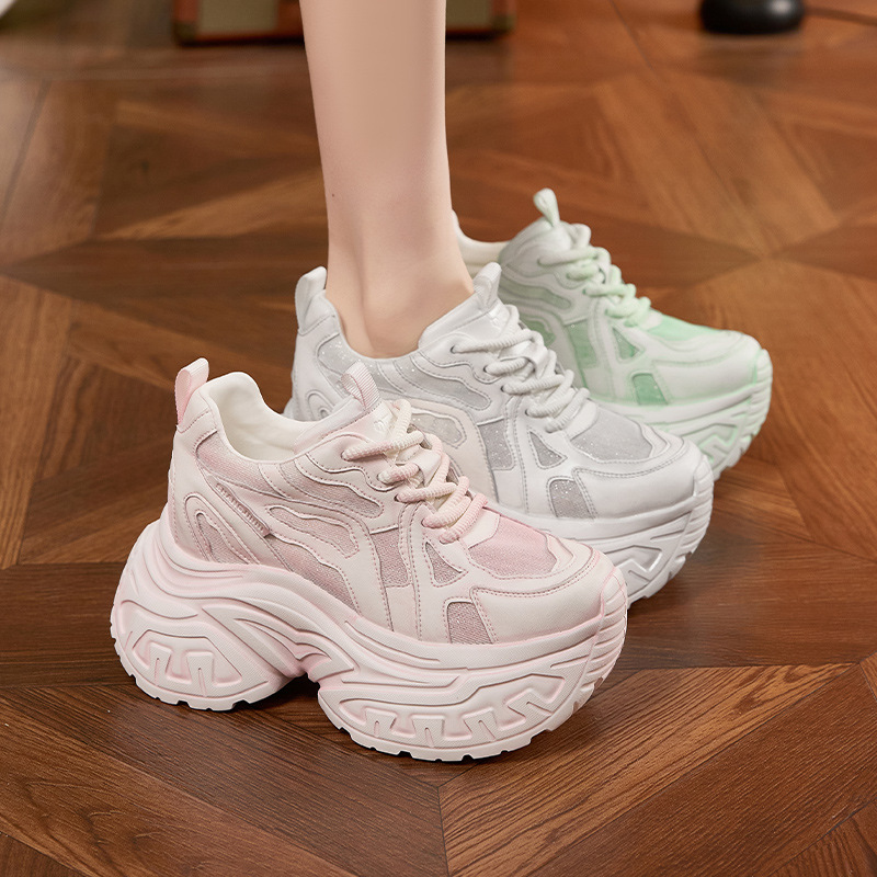 Women's Fashion Chunky Platfor - Mesh Sneaker Women avaliação e preço