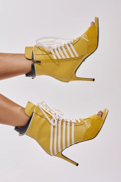 Women Yellow White Contrast La - Women'S Shoes Yellow avaliação e preço