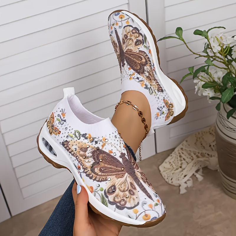 Women's Butterfly Rhinestone S - Mesh Sneaker Women avaliação e preço