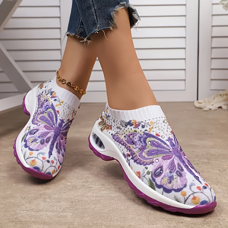 Women's Butterfly Rhinestone S - Mesh Sneaker Women avaliação e preço