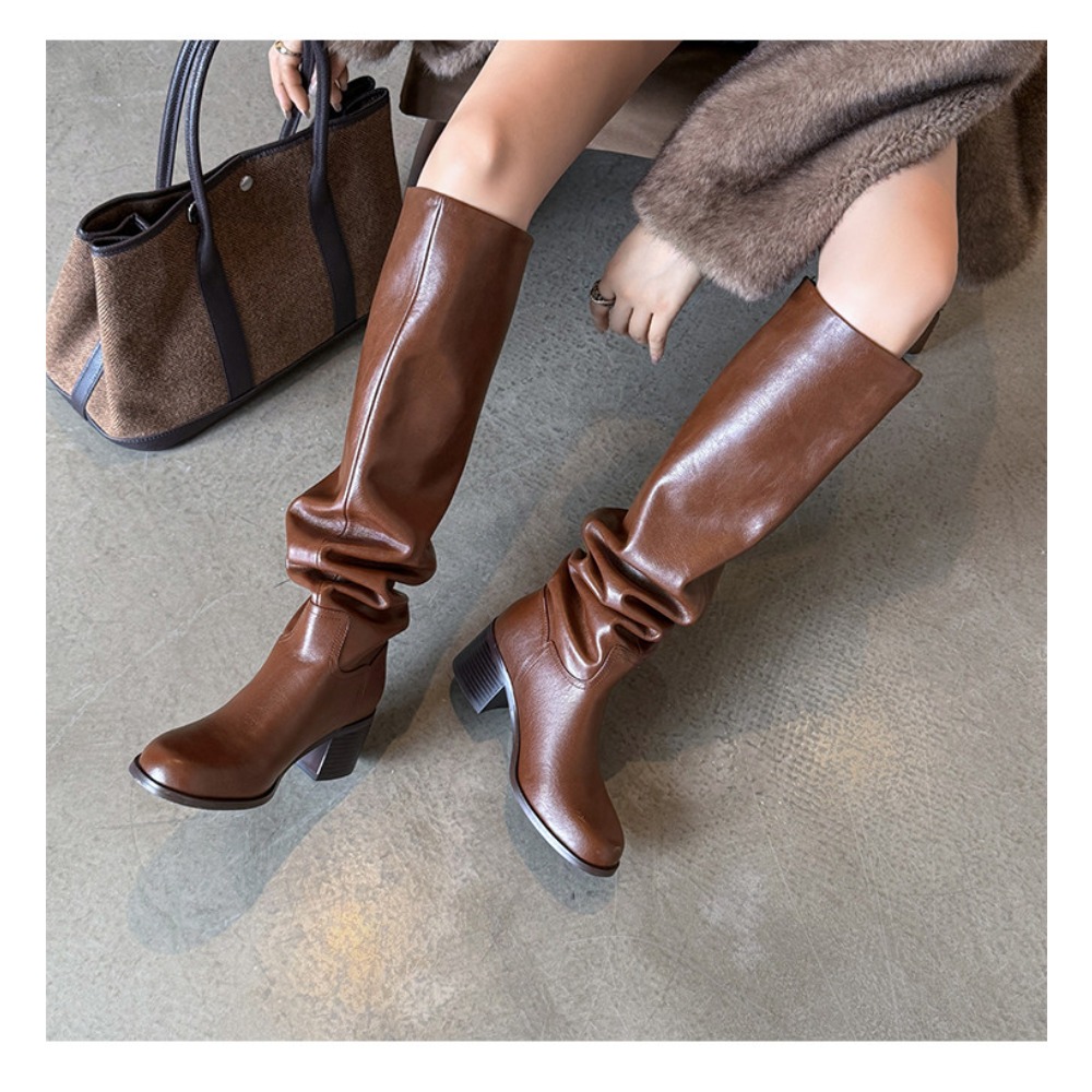 Knee High Heels Women Boots Le - Women'S Shoes Chelsea avaliação e preço