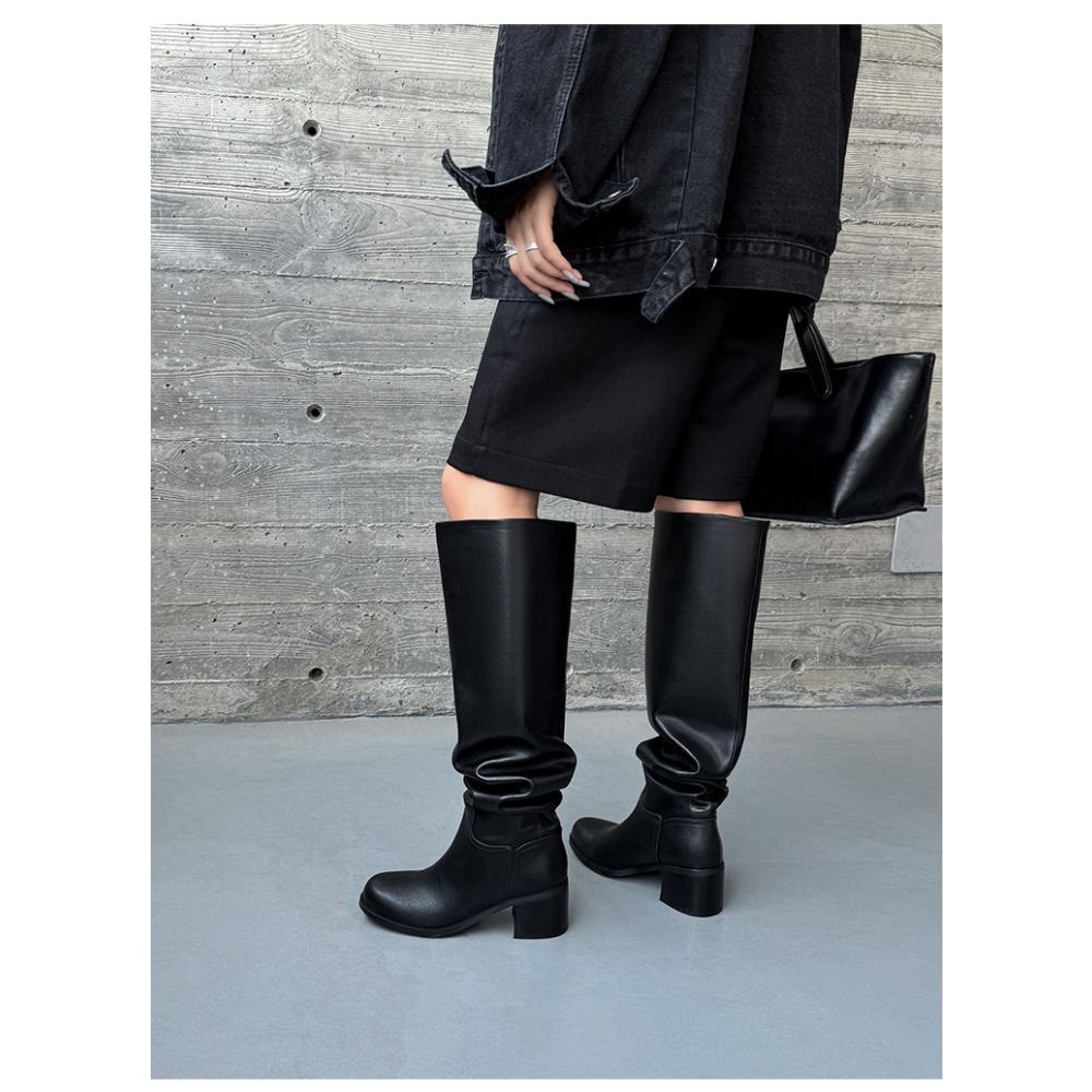 Knee High Heels Women Boots Le - Women'S Shoes Chelsea avaliação e preço