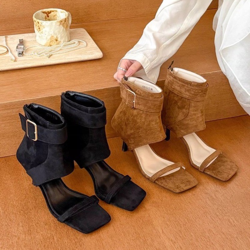 Retro Summer New Square Toe Op - Women Shoes Boots avaliação e preço